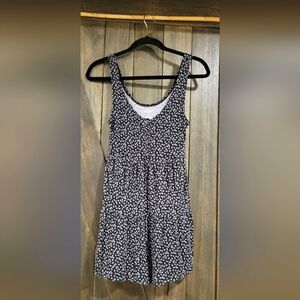 Arizona black white flowered romper XS